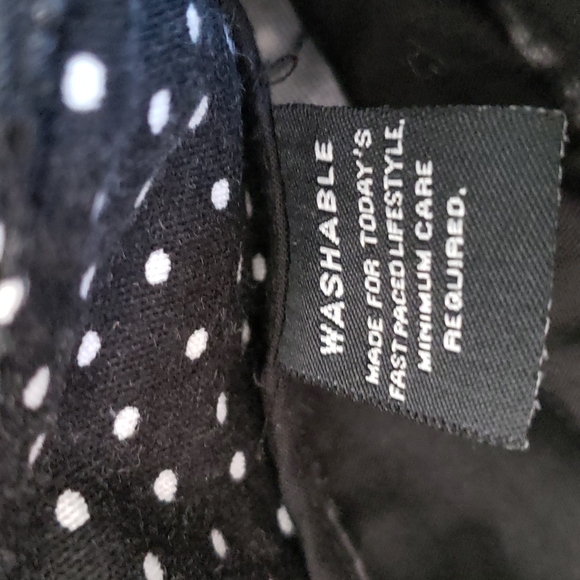 Larry Levine 16 Black white polka dot short 4 pocket - Picture 4 of 4